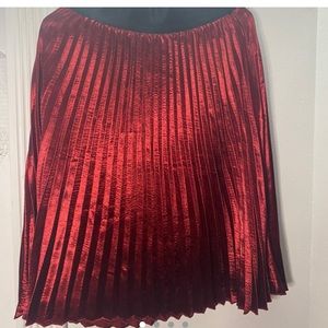 charlotte russe red shiny party skirt